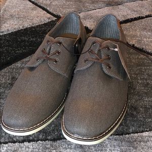 SALE Grey George Canvas Oxford Shoes